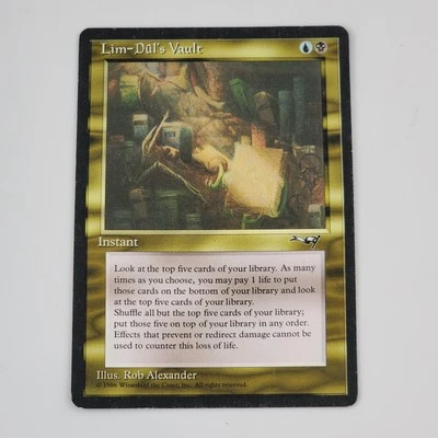MTG Lim-Dul's Vault Alliances LP Magic The Gathering Card Vintage Blue Black - Image 1 of 2