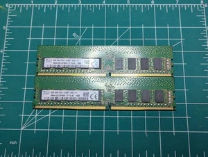 Hynix 16GB 2 x 8GB DDR4 2Rx8 PC4-2133P-E ECC RDIMM Memory HMA41GU7AFR8N-TF Ram - Picture 1 of 1
