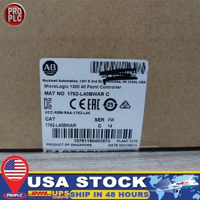 Allen-Bradley MicroLogix 1200 40 Point Controller 1762-L40BWAR US Free Tax - Image 1 of 4