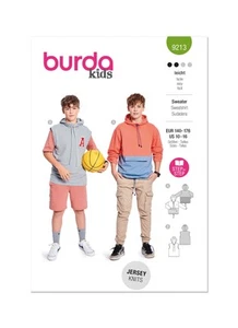 Burda Style Children's Sweatshirt Sewing Pattern Guide B9213 - Picture 1 of 9
