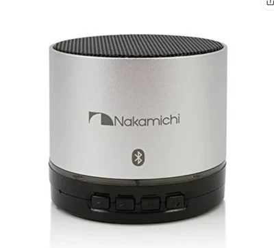 Altavoz redondo Bluetooth serie Nakamichi BT05S, plateado Foto 1 de 4