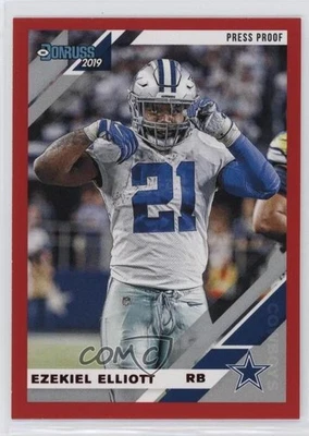 2019 Panini Donruss Photo Variation Press Proof Red Ezekiel Elliott #75V - Image 1 of 2