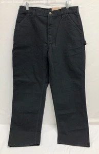 NWT Men's Carhartt Black Loose Original Fit Work Pants Size 35X32 - Picture 1 of 5