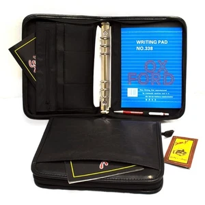 A5 ZIPPED CONFERENCE RING BINDER 9978A 6 holes 22mm Rings Black RB - Picture 1 of 3