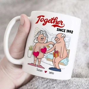 Funny Old Couple Mug, Together Since Custom Year Mug For Wife Husband 11oz - Picture 1 of 1