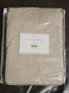 Emery Bordered Drape Grommet Oatmeal - Flagstone 50 x 108 in Pottery Barn - Picture 1 of 7