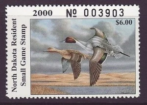 ND-19   2000  North Dakota  State Duck Stamp    DSS - Picture 1 of 1