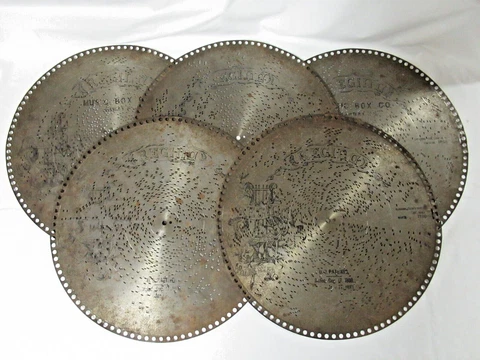 LOT OF 5 REGINA MUSIC BOX DISCS 15 1/2" Cover