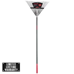 Razor-Back 51 In. Fiberglass Handle 24-Tine Steel Rake Lawn Leaves Yard Garden - Picture 1 of 12