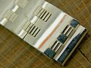Vintage Flex-Let Mens NOS Unused White Gold Filled Expansion Watch Band 16mm - Picture 1 of 4