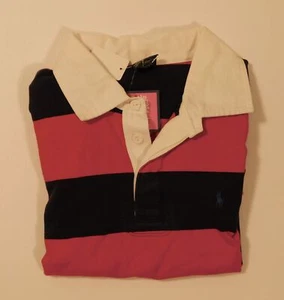 POLO BY RALPH LAUREN Jungen blau rot gestreift Baumwolle weiß Kragen Kurzarm 3... - Bild 1 von 5