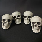 Accessoire de fête hanté tête de crâne humain en plastique squelette horreur décoration d'Halloween
