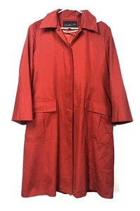 Pendleton Trench Coat Women’s Large Long Lined Hooded Red - Picture 1 of 12