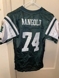 Nick Mangold #74 New York Jets Reebok Green Youth Jersey Large 14-16 EUC - Picture 1 of 4