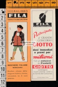 MATITE FILA PASTELLI GIOTTO, SEGNALIBRO - MASCHERE ITALIANE, MENEGHINO - Picture 1 of 1