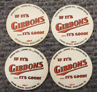 Lot of 4 Vintage Gibbons Brewery Wilkes-Barre PA Coasters
