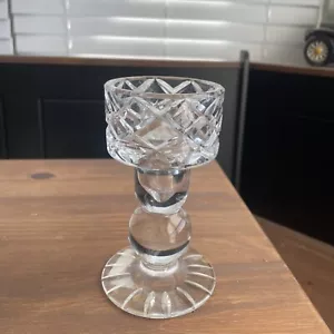 BLOCK CRYSTAL CANDLESTICK HOLDER MADE IN POLAND - Picture 1 of 4