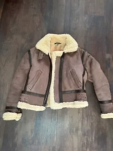 B3 Bomberjacke Leder Braun Original 80 er Jahre !!! - Bild 1 von 10