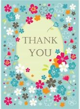 Thank you pretty flowers 5 mini note card and envelopes pack