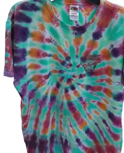 Coca Cola Football Town USA Fruit of the Loom Men's Size XL T-Shirt Tie-Dye - Picture 1 of 11