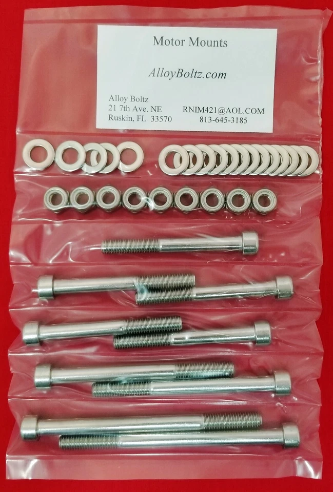KIT DE PERNOS DE MONTAJE DE MOTOR DE ACERO INOXIDABLE PULIDO HONDA 1970-1985 CB100 CL100 CB125 CL125 Foto 1 de 1