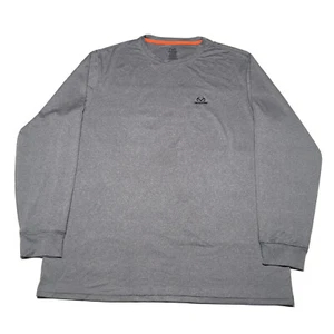 Realtree Long Sleeve T-Shirt Men’s XL Gray Workwear Hunting Crew Neck Outdoors - Picture 1 of 7