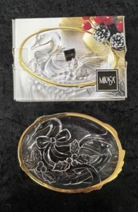 Mikasa GOLDEN GOOSE Candy Dish 6" Gold Trim NIB - Picture 1 of 3