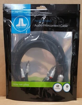 JL Audio XE-BLKAIC2-9 Premium 2-Channel 9 ft Audio Interconnect Cable  * NEW * - Image 1 of 3