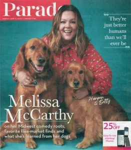 PARADE - MELISSA McCARTHY COVER & ARTIKEL MIT HUNDEN HARPER & BETTY - Bild 1 von 1