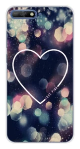 Coque en silicone imprimée compatible Huawei Y6 2018 Coeur Love - Photo 1 sur 3