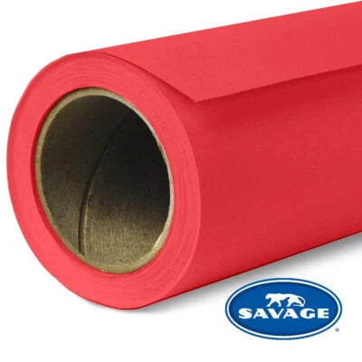 Savage Hintergrundkarton Rolle 1,35 x 11 m, primary red (08), Papierhintergrund - Bild 1 von 4