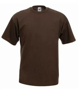 Fruit Of The Loom T Shirts Short Sleeve Men/Women Plain 100% Cotton Top New Tee - Picture 1 of 57