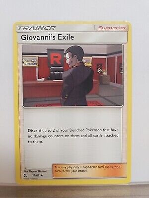 57/68 Giovanni's Exile - Hidden Fates - Uncommon Pokemon TCG Card