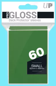 60 Ultra Pro GLOSS GREEN DECK PROTECTOR Small Gaming Card Sleeves Yugioh tcg ccg - Picture 1 of 3