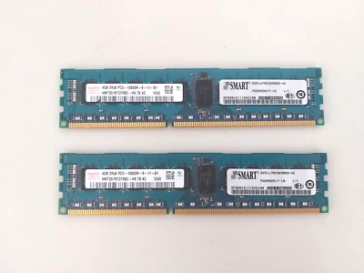 8GB (2X4GB) Hynix 2Rx8 PC3-10600R HMT351R7CFR8C-H9  Server Memory - Image 1 of 3