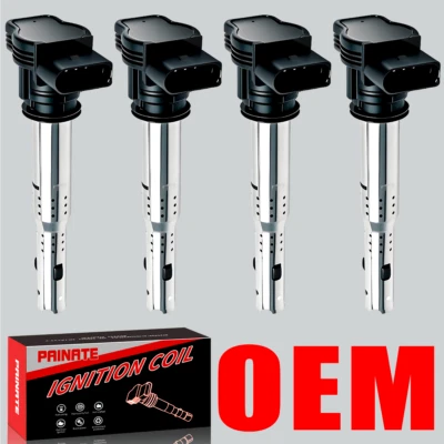 Marca 4X Bobina de encendido OEM para Audi A3 A4 A5 TT VW Passat Tiguan GTI 2,0 L UF575 Foto 1 de 4