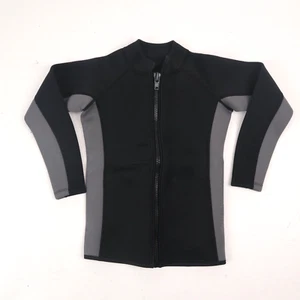 Kinder Neoprenanzug Oberteil 2mm Nassanzug Jacke schwarz grau 10 Jahre - Bild 1 von 12