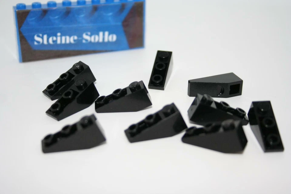 Lego (c) 10x Dachstein inverted - 1x3 - schwarz - 4287 - slope inverted 1x3 blac - Bild 1 von 1