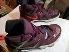 Nike Lebron XIII Mulberry Purple 807219-500 Basketball Shoes Mens Size 12 w box