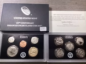 2017-S-225th U.S. Anniversary Enhanced 10 Coin Set-OGP & COA-120521-50 - Picture 1 of 7