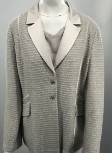 St. John Evening Gray Shimmer Tweed Suit Set FA06 GRP1 sz 14/L - Picture 1 of 9