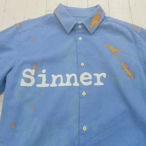 VIVIENNE WESTWOOD SHIRT Size L - CUSTOMISED by Paul McNeil COOL Paint Applique - Picture 1 of 22