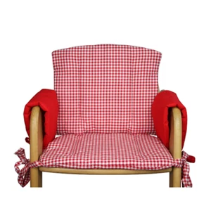 Ersatzkissen 4tlg Sitzkissen rot kariert Tipp Topp/Comfort/Herl T.hochstuhl - Bild 1 von 4
