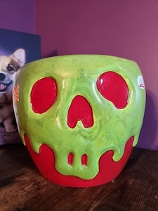Disney Villains Candy Bowl Veneno Iridiscente Manzana Halloween Pintado a Mano Grande - Imagen 1 de 9
