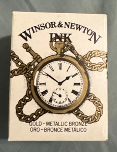 Botella de tinta de dibujo Winsor & Newton 14 ml dorada nueva en caja - Imagen 1 de 3