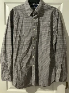 Polo Ralph Lauren Oxford Shirt Men Large Slim Fit Gingham Red/Blue Plaid Preppy - Picture 1 of 3