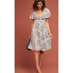 Vestido Anthropologie Maeve Praslin Floral Buttondown Para Mujer’s 10 Bolsillos Bohemios - Imagen 1 de 11