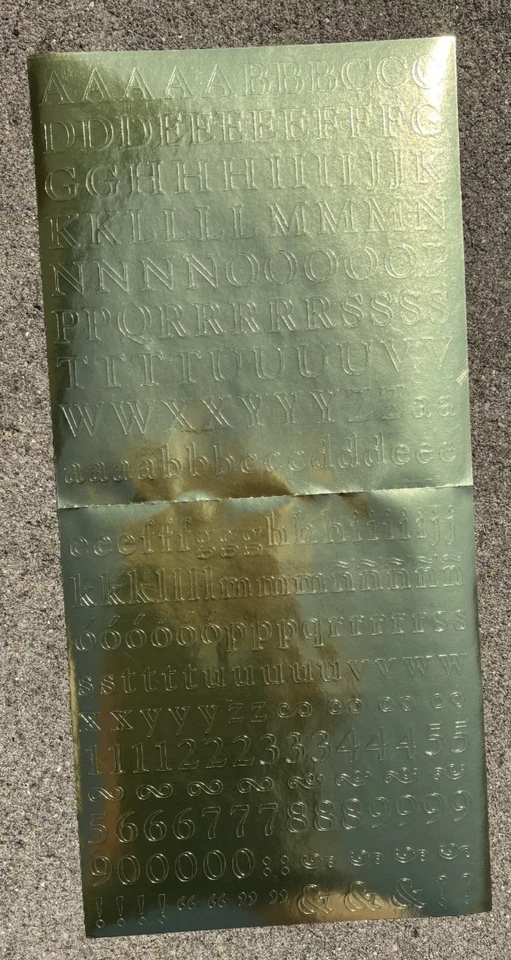 MEMORIAS CREATIVAS ABC 123 Pegatinas Alfabeto ORO CLÁSICO - 2 Hojas 9,5 x 10" Foto 1 de 1