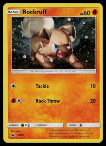 Pokemon SM Promos SM06 Rockruff Cosmos Holo - Picture 1 of 2