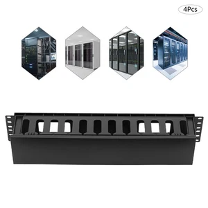 4 Pack Horizontal Rack Mount Cable Management, Cable Organizer, Cable Raceways - Picture 1 of 14